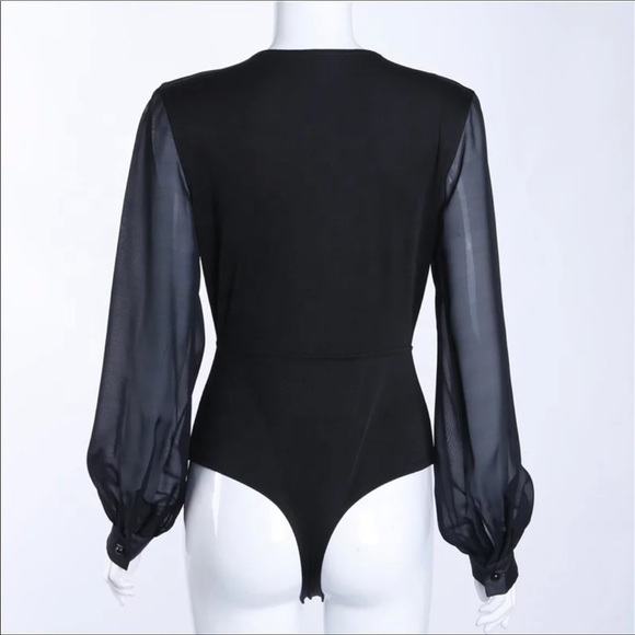 💫🔥🔥Sexy V-collar Long Sleeve Bodysuit🔥🔥💫 - Picture 3 of 4